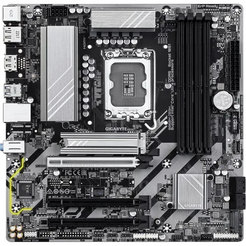 GIGABYTE B860M DS3H Mainboard - Micro-ATX für Intel LGA1851 - Mainboard mit Intel B860 Chipsatz, Dual DDR5-5600 Unterstützung und 2.5 Gigabit LAN für blitzschnelle Datenübertragungen. Perfekt für leistungsstarke Gaming- und Arbeits-PCs.