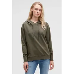 Kapuzensweatshirt SOCCX, Damen, Gr. XL, true khaki, Material: 95% Baumwolle, 5% Elasthan, bedruckt, regular fit normal, Rundhals, eingesetzt Rippbündchen, Sweatshirts, mit Reißverschluss an den Seiten