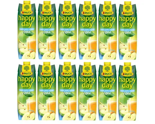 Rauch Happy Day Apfelsaft 1000ml 12er Pack - Rauch Happy Day Apfelsaft 1000ml im praktischen 12er Pack. Genießen Sie den milden Geschmack aus elf ausgewählten Apfelsorten – ideal für die ganze Familie, ohne Verdünnung!