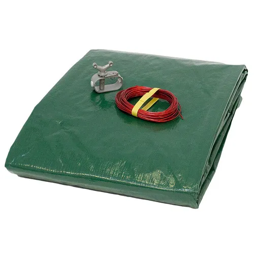 Abdeckplane 180g/m² für Rundbecken grün/schwarz Ø 6,00 m Schwimmbad Pool Winter