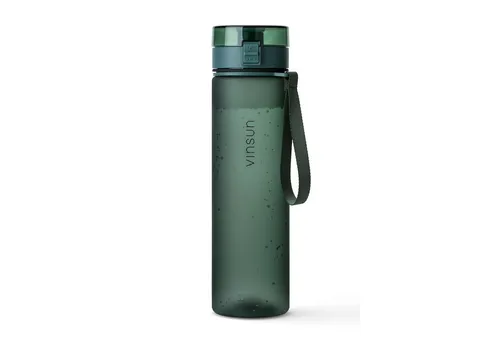 Vinsun Trinkflasche Tritan Sportflasche 1L - Wasserflasche BPA frei & Kohlensäure geeignet, Auslaufsicher, bruchsicher, geschmacksneutral, Einhand-Klicksystem