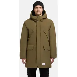 khujo Herren Kurzmantel Figaro Scrub Green Gr. S - Moderner Wintermantel mit funktionalem Parka-Design. Robustes Material und Fleecefutter sorgen für Komfort und Wärme. Verstellbare Kapuze und individuelle Taillenanpassung bieten Flexibilität und optimalen Wetterschutz.
