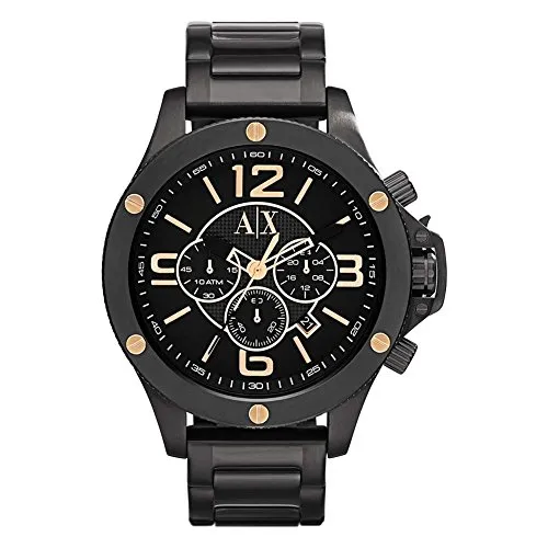 Armani Exchange Herrenuhr AX1513 - Armbanduhren für Herren, 48mm Quarzchronograph mit wasserdichtem Edelstahlgehäuse, ideal für Sport und Alltag.