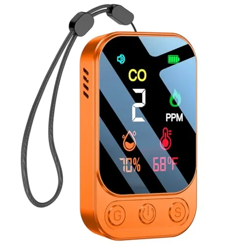 HAKINAKU Tragbarer CO-Melder – Kompakter Kohlenmonoxidwarner für Camping und Auto