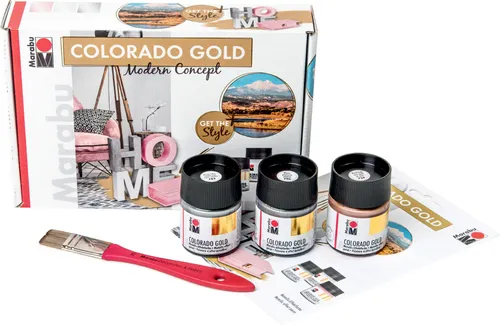 Marabu Effektfarbe COLORADO GOLD Set Casual Loft-Style