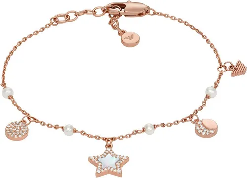 EMPORIO ARMANI Damenarmband Metall roségoldfarben, EGS3107221 - Elegantes Armband aus poliertem Messing in Roségold, perfekt für stilvolle Akzente. Ideal für besondere Anlässe oder den Alltag.