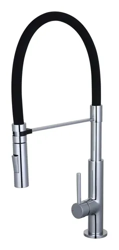 Schütte Küchenarmatur Stilo - Hochdruck, 360° schwenkbar mit verstellbarer Brause und Cold-Start-Funktion für optimale Handhabung