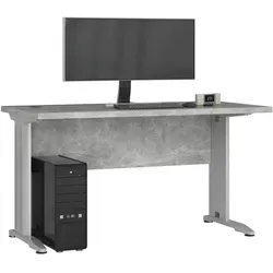 Raumhirsch Furniture Schreibtisch Grau, 135 cm – Moderner Bürotisch - Stylischer Schreibtisch mit robuster Arbeitsplatte und stabilem Metallgestell. Ideal für Home-Office und professionelle Arbeitsumgebungen. Mit praktischem Kabelmanagement für Ordnung und Komfort.