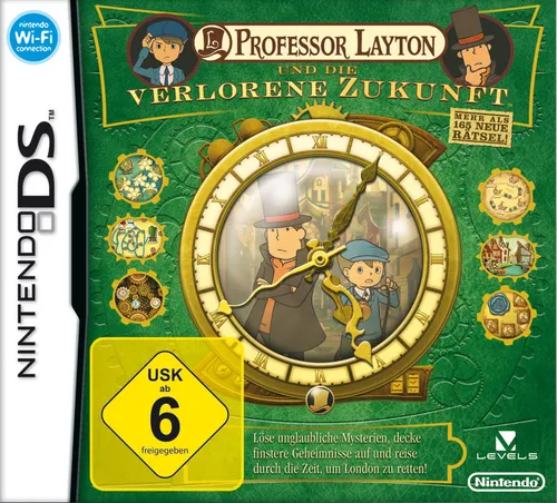 Professor Layton und die Verlorene Zukunft (Nintendo DS) - Rätselspiel für Nintendo DS, ideal für Rätsel-Fans und Familien, USK ab 6 Jahren, spannende Story und knifflige Herausforderungen.