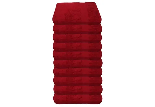 Julie Julsen Gästehandtücher 10-Gästehandtücher-Bordeaux-Gästetuch 30 x 50 cm, Baumwolle (10-St)