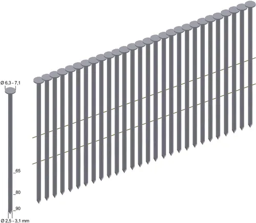 Coilnagel 7200 Stück CNW25/65BK von Prebena