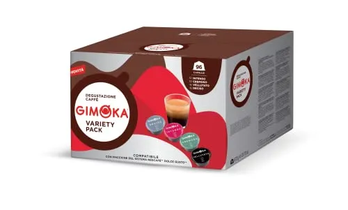 Gimoka Kaffeekapseln Espresso Vielfaltspaket, Intensität 8 bis 13, 4 verschiedene Sorten