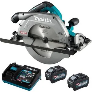 Makita Handkreissäge HS011GT201 XGT, kabellos 40V mit 2 Akkus - Sägen - Leistungsstarke Handkreissäge mit 101mm Schnittleistung und innovativem Auto-Start Wireless System (AWS) für müheloses Arbeiten.