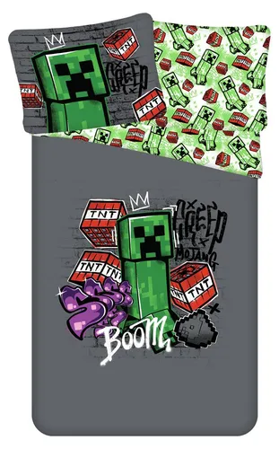 Minecraft Bettwäsche-Kollektion für Kinder, bunt und einzigartig - Bettwaren-Set für Kinder im Minecraft Design, ideal für süße Träume und eine kreative Kinderzimmergestaltung.