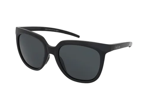 Bolle Glory Sonnenbrille Schwarz TNS/CAT3 - Sportliche Sonnenbrille im 80er Jahre Cat-Eye Design, leicht und mit 100% UV-Schutz. Ideal für Outdoor-Aktivitäten und eleganten Alltag, ausgestattet mit Thermogrip® für optimalen Halt.