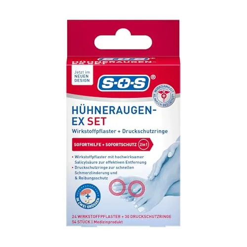 SOS Hühneraugen-Ex Set: Sofortige Druckentlastung bei Hühneraugen