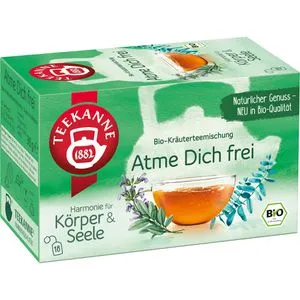 Teekanne Tee Atme Dich frei, Kräutermischung, BIO, 18 Teebeutel, 36g