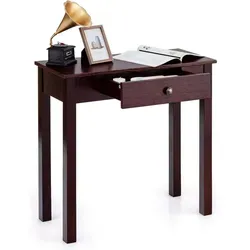 Costway Konsolentisch, Braun, Holz, 30x71x71 cm, Wohnzimmer, Wohnzimmertische, Konsolentische