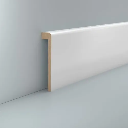 Sockelleiste Abdeckleiste Fliesensockel 19x96 mm Weiß RAL 9016 MDF foliert
