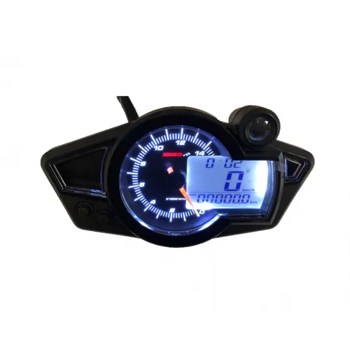 Koso digital Tacho RX1N schwarz E - prüfz. Weiße Beleuchtung für Streetfight