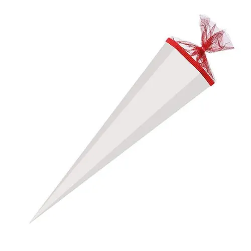 Nestler Bastelschultüte weiß, 85 cm, 6-eckig, 1 Stück, 5-fach sortiert