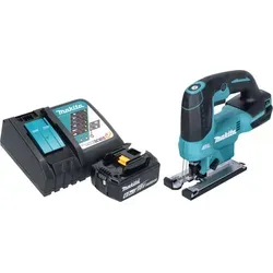 Makita DJV 184 RG1 Pendelhub Stichsäge 18 V Brushless - Sägen, leistungsstarke 18 V Brushless-Technologie für präzise Schnitte in Holz, Kunststoff und Metall, inkl. 6 Ah Akku und Ladegerät.