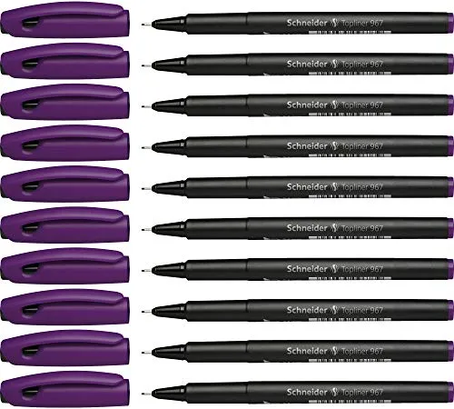 Schneider Topliner 967 Fineliner (Strichstärke 0,4 mm) 10 Stück violett
