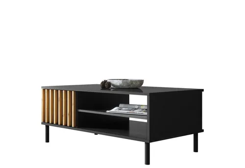 Newroom Couchtisch Ebono, Wandpaneel Wildeiche Schwarz Wohnzimmertisch Modern Sofatisch
