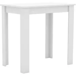VCM Esstisch Esal 80 - Weiß, Eckig für 4 Personen - Esszimmertisch aus MDF-Spanplatten mit pflegeleichter, kratzfester Oberfläche. Ideal für kleine Räume, Maße 80 x 76 cm, Lieferung zerlegt.