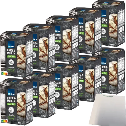 Produktbild Edeka Roggenmehl Type 1150 ideal für Roggen und Mischbrote VPE 10x1kg Packung