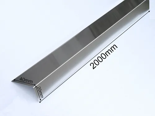 Aluwinkel 40x20mm L-Winkelblech Ecken-schutz-Kante 90° in Alu Natur Blank Silber