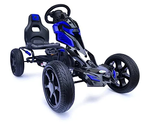 Kinder Pedal Go Kart - 5-12 Jahre - Tretfahrzeug für Kinder, ideal für aktive Spielstunden mit robusten Schaumstoffreifen für optimalen Fahrkomfort und Sicherheit.