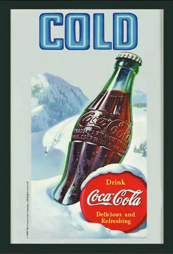 Dekospiegel KS245 Coca Cola - Kalt - Bedruckter Spiegel