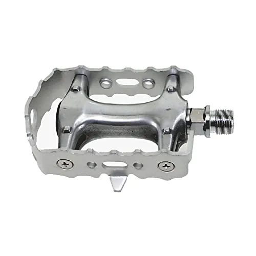 M-Wave MTB-Pedal (ein paar) silber - Fahrradpedale mit poliertem Alukörper, gedichteter CrMo-Achse und eloxiertem Käfig für optimale Stabilität und Langlebigkeit.
