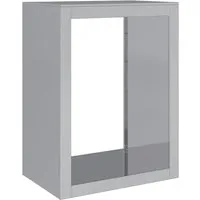 vidaXL Brennholzregal 60x40x80 cm aus verzinktem Stahl - Praktischer Brennholzhalter für eine ordentliche Lagerung, aus robustem verzinktem Metall für lange Lebensdauer und witterungsbeständig.