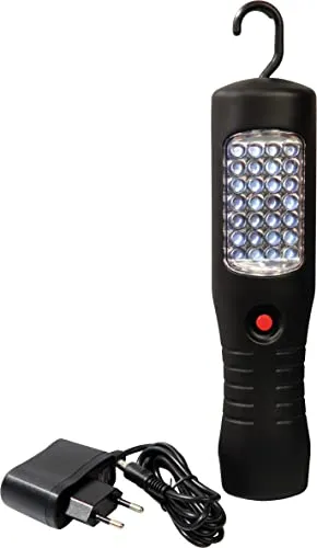 AKKU-LED-Leuchte 2,5W - Taschenlampen mit 28 LEDs für hohe Leuchtstärke, drehbare Aufhängevorrichtung und bis zu 5 Stunden Leuchtdauer. Inklusive 230 V Ladegerät, ideal für den Innenbereich.