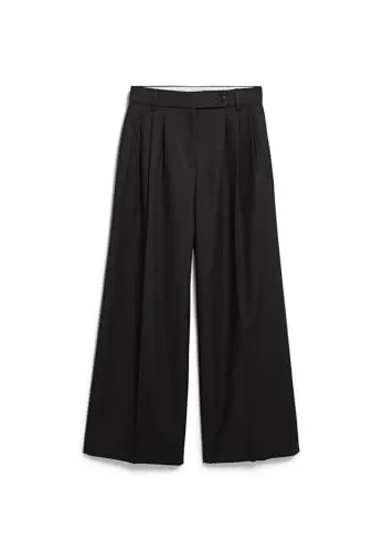 ARMEDANGELS Damen Webhose KAAYUA Regular Fit Schwarz - Hochwertige Webhose aus 96% Lyocell und 4% Elasthan, ideal für komfortable und stilvolle Outfits. Hergestellt in Portugal.