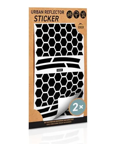 Borgen Reflektor Sticker Aufkleber 2er Set in schwarz von Borgen