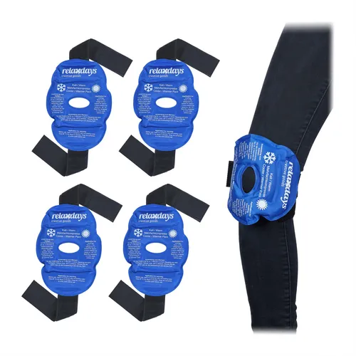 Kühlpads Knie Gel - Wiederverwendbare Kühlmanschette für Schmerzlinderung - Kalt-Warm-Kompressen zur effektiven Krampfreduzierung und Schwellungsminderung. Mikrowellengeeignet und flexibel für optimalen Komfort.