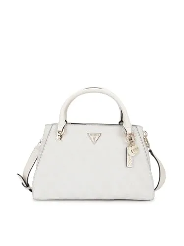 Guess Noelle 4G Basique Logo Handtasche elfenbein - Handtasche aus hochwertigem Lederimitat in elegantem elfenbein, ideal für stilbewusste Frauen, die ein modisches Statement setzen möchten.