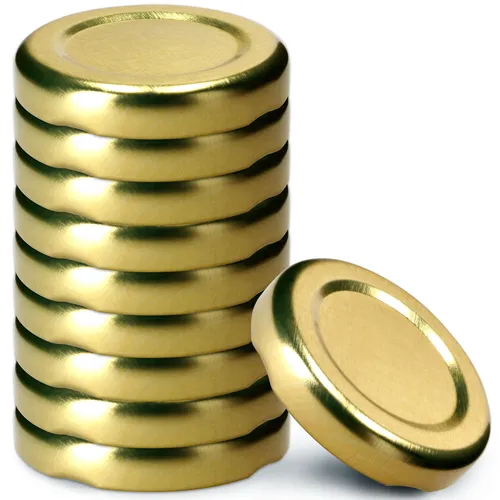KADAX Deckel für Gläser und Flaschen, fi 33 mm, 10 Stück, Gold