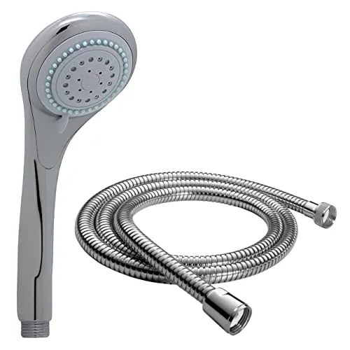 Design Handbrause mit 3 Funktionen und Brauseschlauch 200 cm