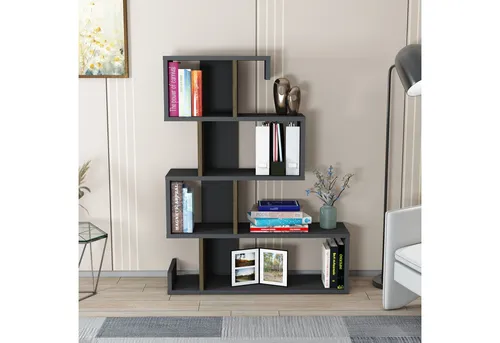DEMA Home Standregal Ares, Bücherregal, Standregal, Raumteiler 103 cm, Elegant, Länge/Breite/Höhe: 23,8/80,0/103,8cm