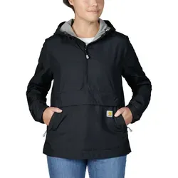 Carhartt Damen-Jacke Loose Lightweight Anorak 105861 - Schwarz - XL - Funktionsjacke mit dauerhaft wasserabweisendem Rain Defender®-Finish, ideal für wechselhaftes Wetter und aktive Outfits.