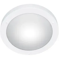 Trio Leuchten Deckenleuchte Condus 6801011-01 - Moderne Deckenleuchte aus weißem Metall mit opalem Glas, ideal für Badezimmer durch Schutzklasse IP44. Durchmesser 31,5 cm, Höhe 8 cm, exkl. 1 x E27 Leuchtmittel.
