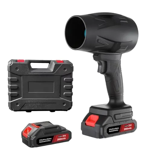 SHDITHOTV Kleiner kabelloser Laubbläser, 130.000 U/min, tragbarer elektrischer Staubbläser, Mini-Jet-Trockengebläse mit 2 Akkus, für Computertastatur, im Freien, im Auto, zu Hause