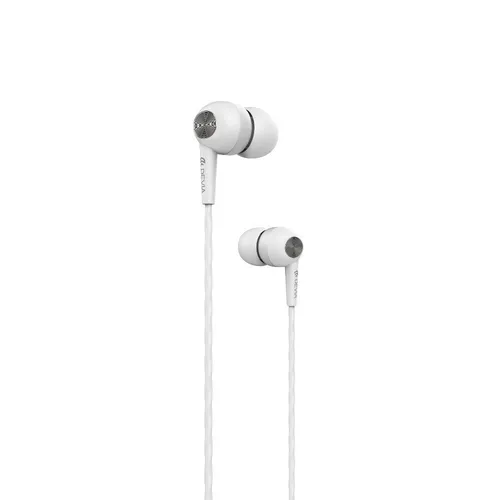 In Ear Kopfhörer Ohrhörer Headset Mikrofon Samsung Huawei Xiaomi Weiß DEVIA
