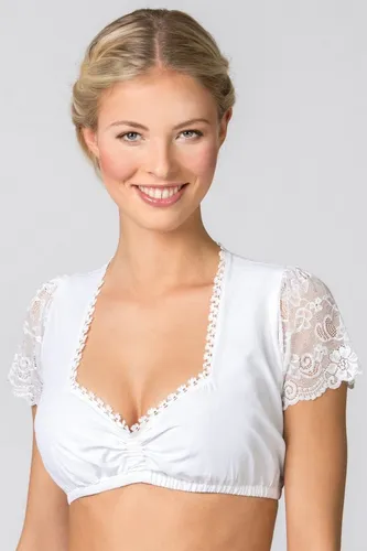 Stockerpoint Dirndlbluse Dirndlbluse - MELINE - weiß
