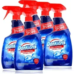 DanKlorix Bad-Reiniger 750ml - Schimmel-Stopp, 5er Pack - Badreiniger mit kraftvoller Aktivchlor-Formel, entfernt Schmutz und Keime mühelos für hygienisch saubere Oberflächen.