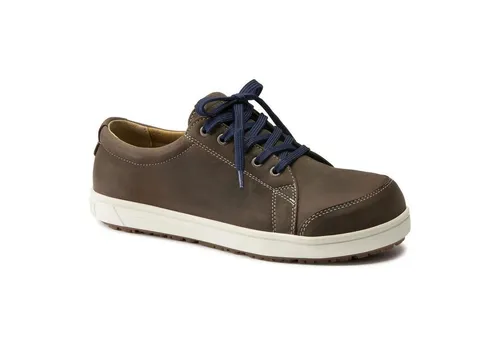BIRKENSTOCK Berufs-Sicherheitsschuh QS 500 Naturleder Brown Gr. 47 - Herren Industrie & Handwerk Sneaker, mit anatomisch geformtem Fußbett für optimalen Tragekomfort und zertifiziertem Schutz nach EN ISO 20345:2011, ideal für alle beruflichen Herausforderungen.